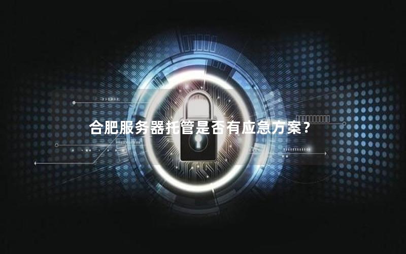 合肥服务器托管是否有应急方案？