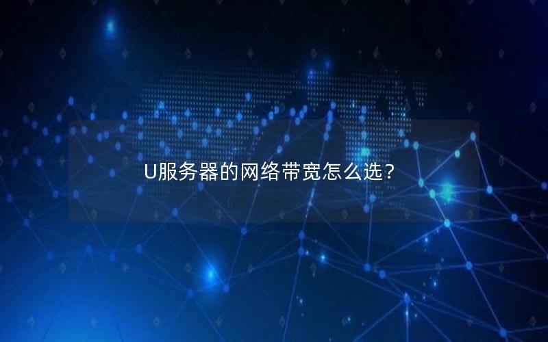 U服务器的网络带宽怎么选？