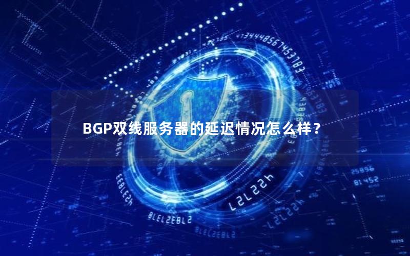 BGP双线服务器的延迟情况怎么样？