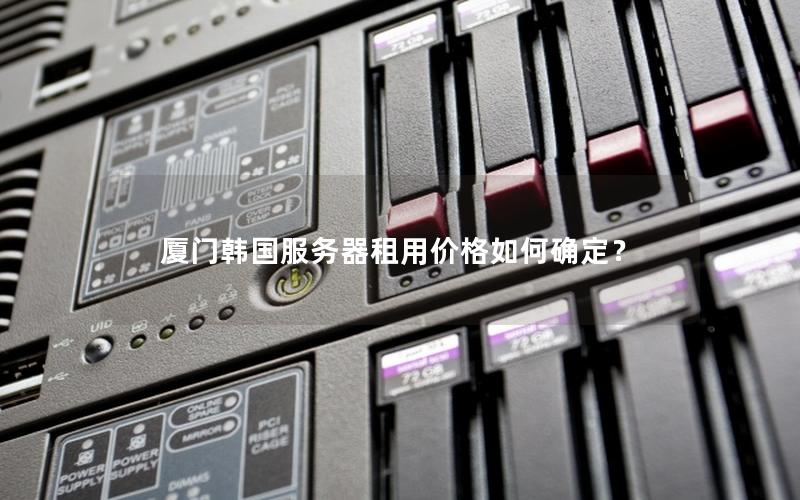 厦门韩国服务器租用价格如何确定？