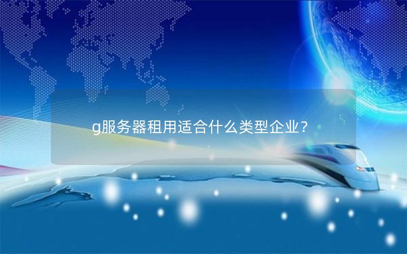 g服务器租用适合什么类型企业？