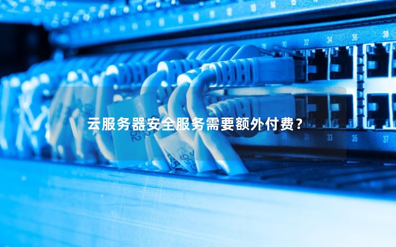 云服务器安全服务需要额外付费？