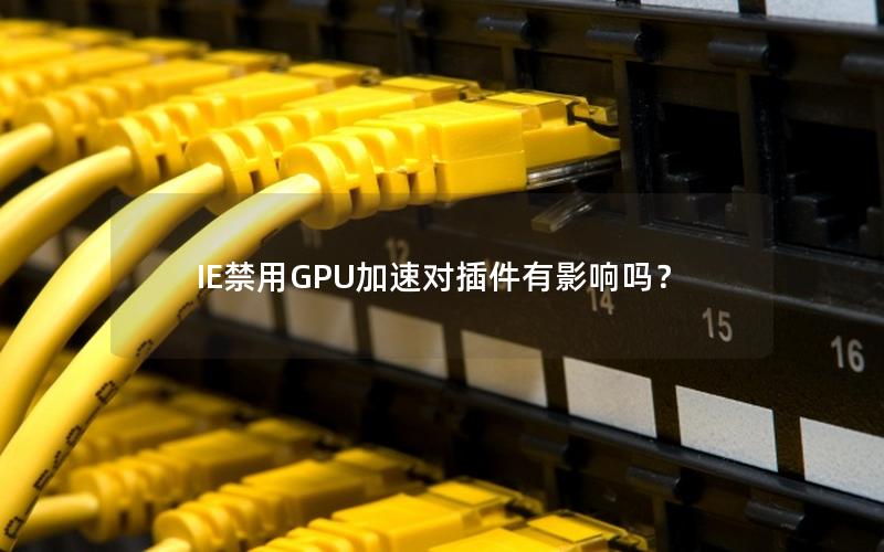 IE禁用GPU加速对插件有影响吗？