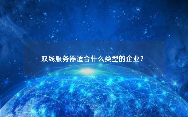 双线服务器适合什么类型的企业？