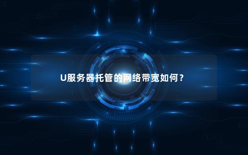 U服务器托管的网络带宽如何？