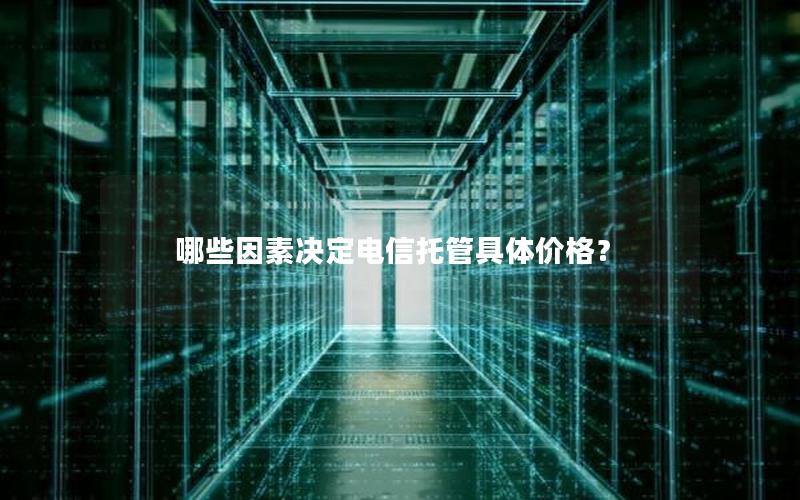 哪些因素决定电信托管具体价格？