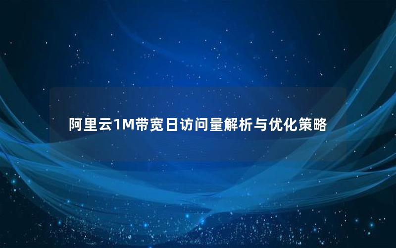 阿里云1M带宽日访问量解析与优化策略