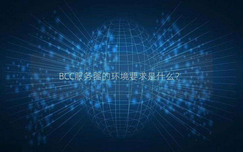 BCC服务器的环境要求是什么？