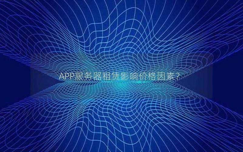 APP服务器租赁影响价格因素？