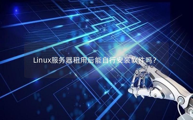 Linux服务器租用后能自行安装软件吗？