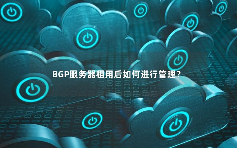 BGP服务器租用后如何进行管理？