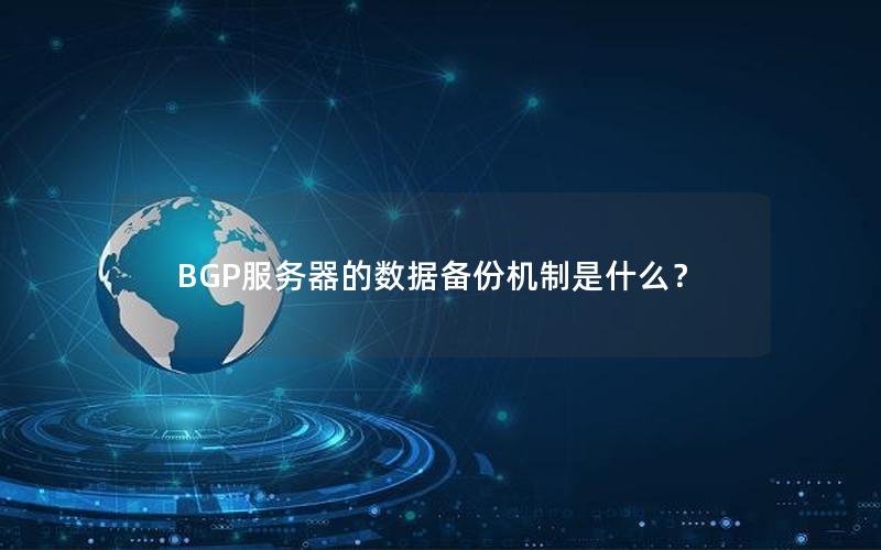 BGP服务器的数据备份机制是什么？