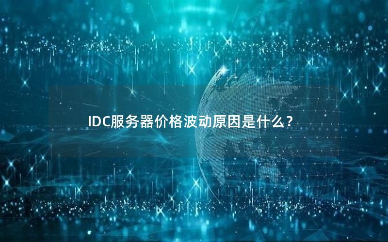 IDC服务器价格波动原因是什么？