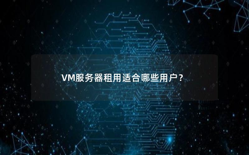 VM服务器租用适合哪些用户？