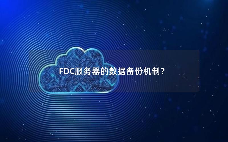 FDC服务器的数据备份机制？