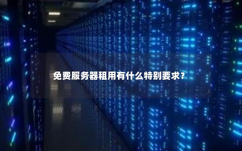 免费服务器租用有什么特别要求？