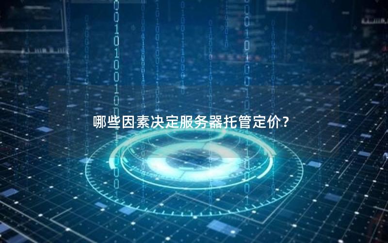 哪些因素决定服务器托管定价？