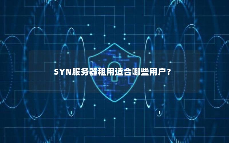 SYN服务器租用适合哪些用户？