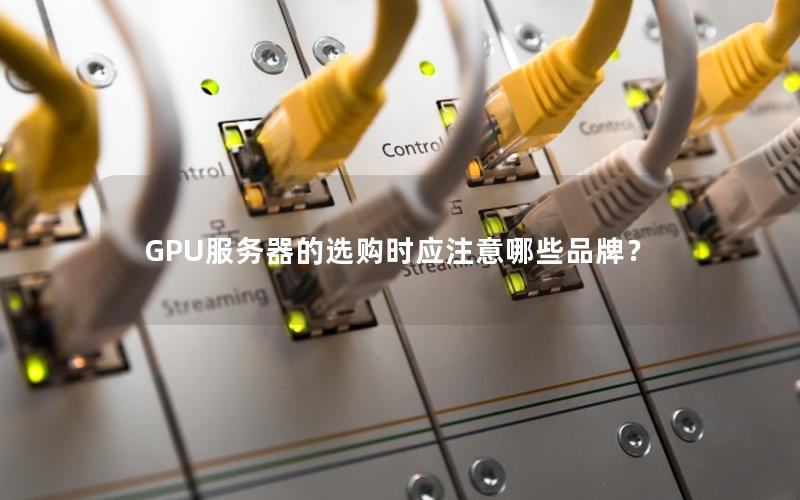 GPU服务器的选购时应注意哪些品牌？