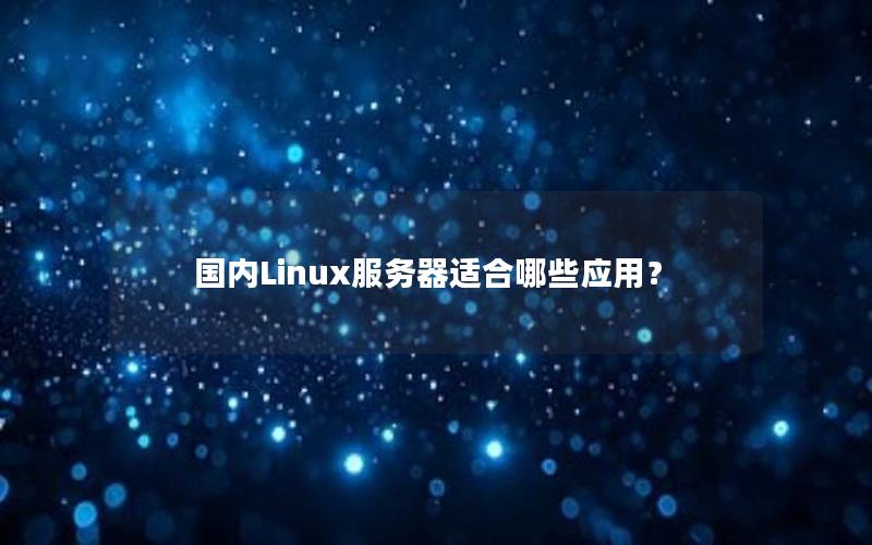 国内Linux服务器适合哪些应用？