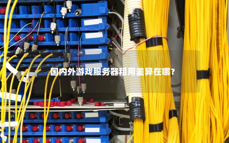 国内外游戏服务器租用差异在哪？