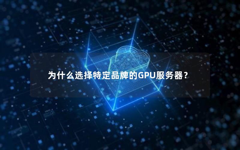 为什么选择特定品牌的GPU服务器？