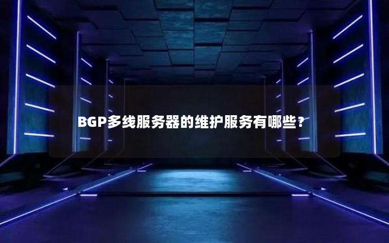 BGP多线服务器的维护服务有哪些？