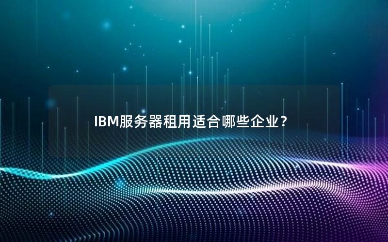 IBM服务器租用适合哪些企业？