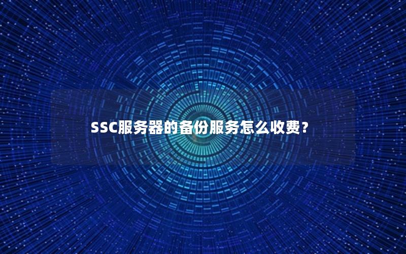 SSC服务器的备份服务怎么收费？