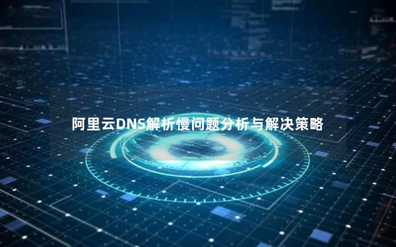 阿里云DNS解析慢问题分析与解决策略