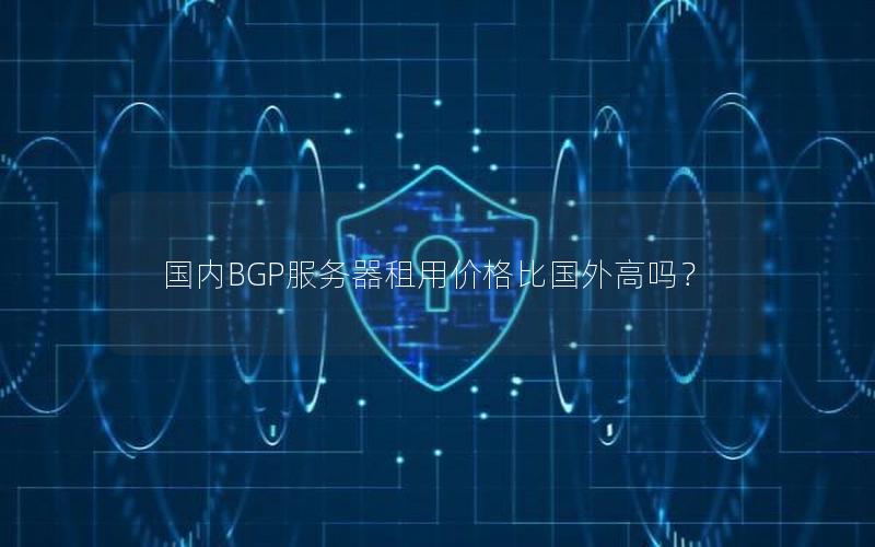 国内BGP服务器租用价格比国外高吗？