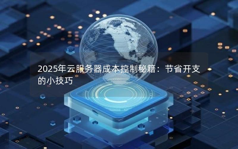 2025年云服务器成本控制秘籍：节省开支的小技巧