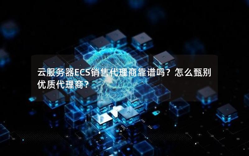 云服务器ECS销售代理商靠谱吗？怎么甄别优质代理商？