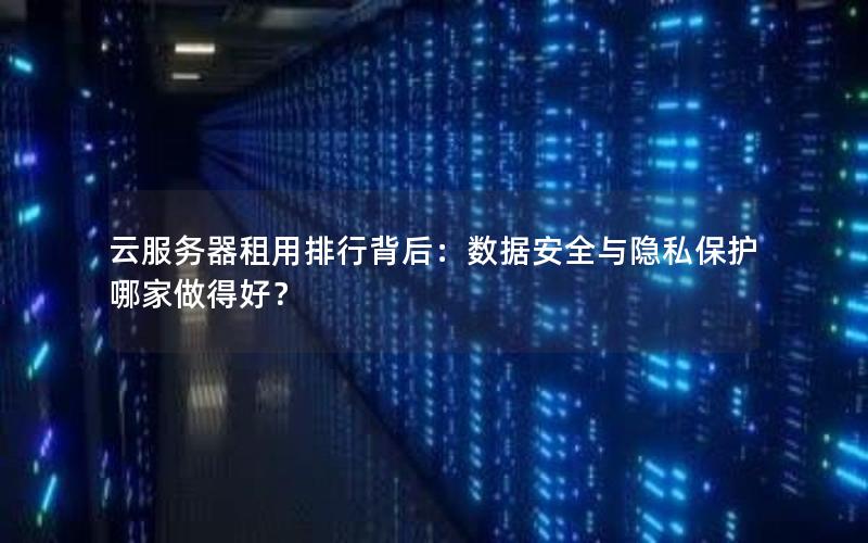 云服务器租用排行背后：数据安全与隐私保护哪家做得好？