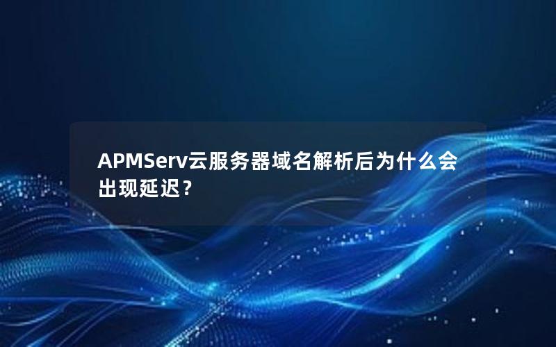 APMServ云服务器域名解析后为什么会出现延迟？