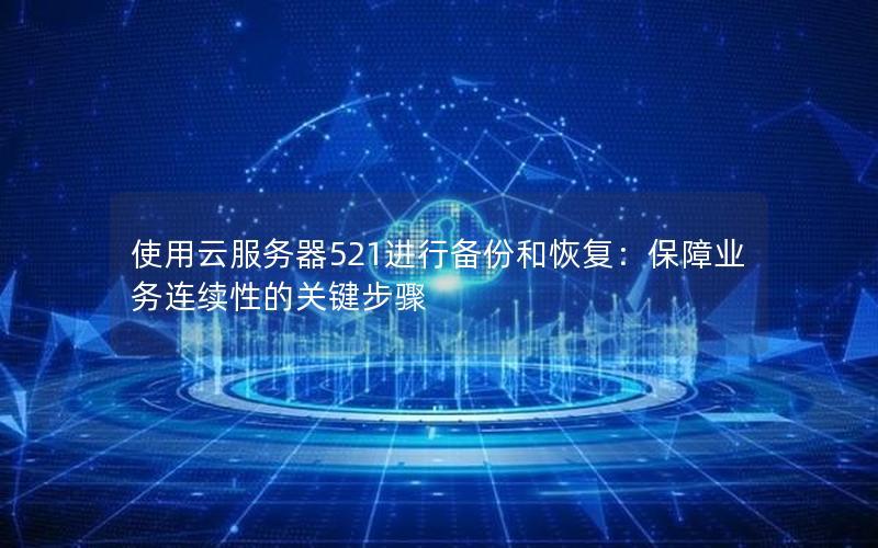 使用云服务器521进行备份和恢复：保障业务连续性的关键步骤