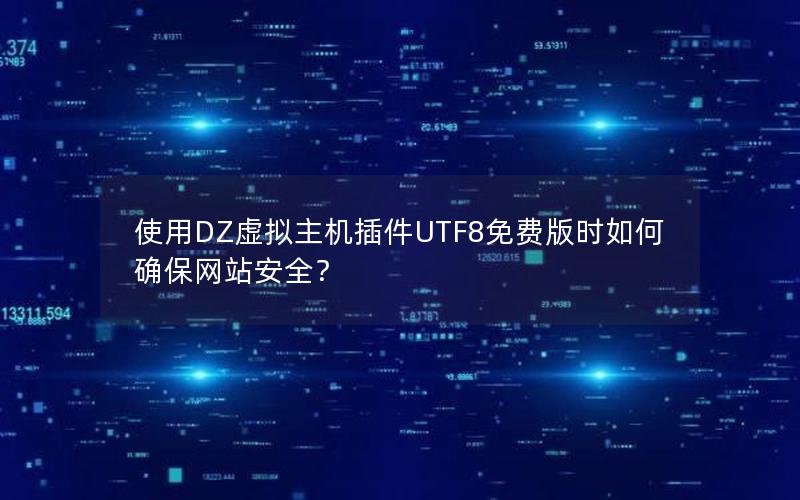 使用DZ虚拟主机插件UTF8免费版时如何确保网站安全？