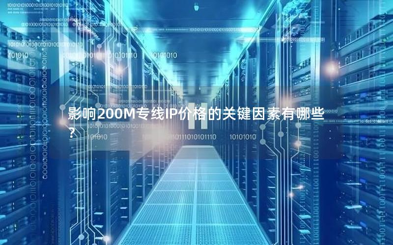 影响200M专线IP价格的关键因素有哪些？