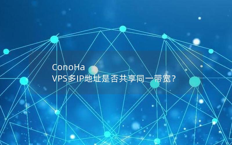 ConoHa VPS多IP地址是否共享同一带宽？