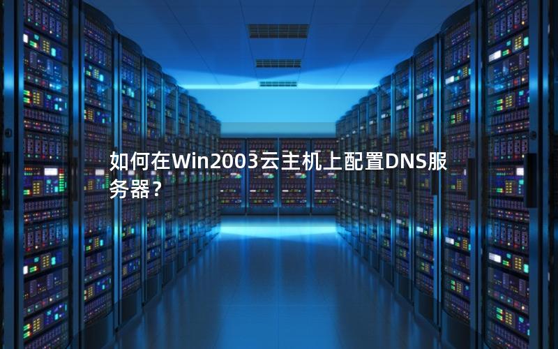 如何在Win2003云主机上配置DNS服务器？