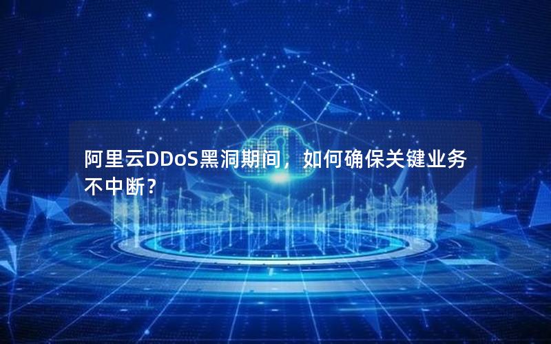 阿里云DDoS黑洞期间，如何确保关键业务不中断？