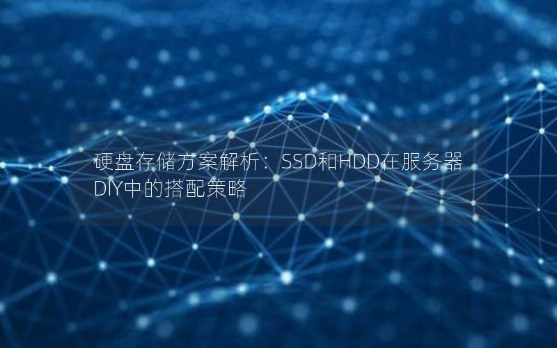 硬盘存储方案解析：SSD和HDD在服务器DIY中的搭配策略