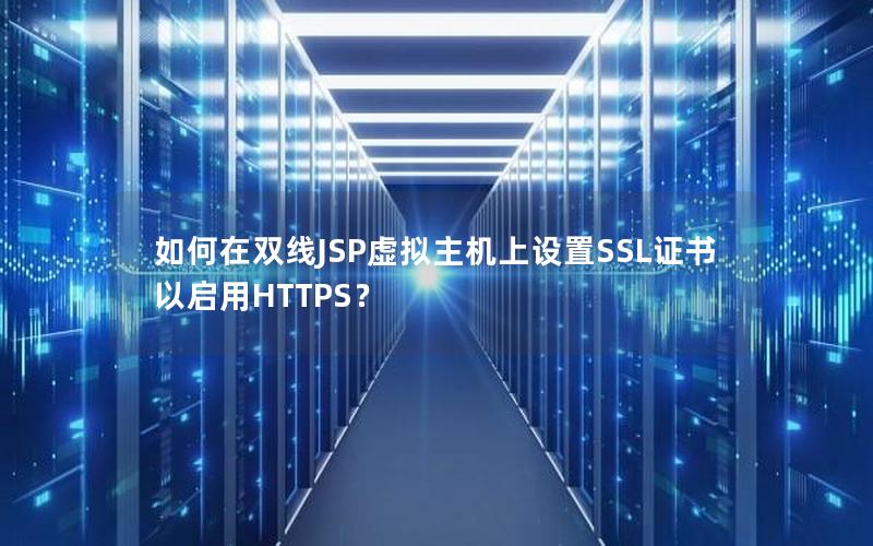 如何在双线JSP虚拟主机上设置SSL证书以启用HTTPS？