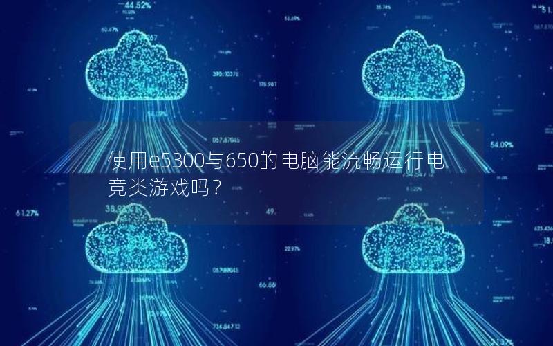 使用e5300与650的电脑能流畅运行电竞类游戏吗？