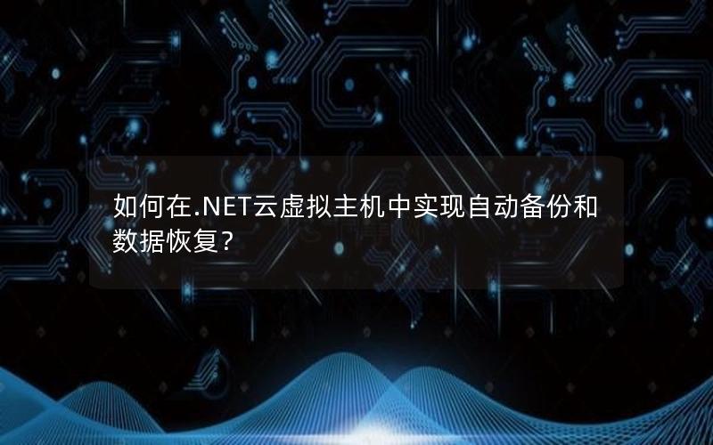 如何在.NET云虚拟主机中实现自动备份和数据恢复？