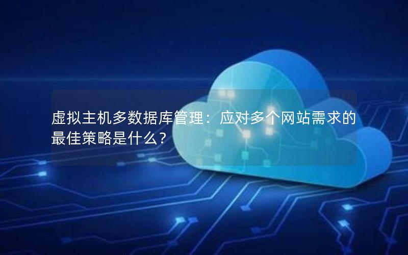 虚拟主机多数据库管理：应对多个网站需求的最佳策略是什么？