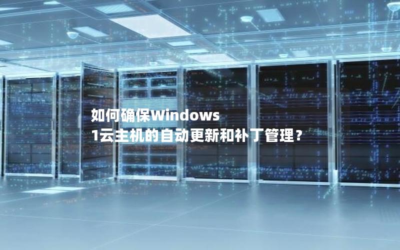 如何确保Windows 1云主机的自动更新和补丁管理？