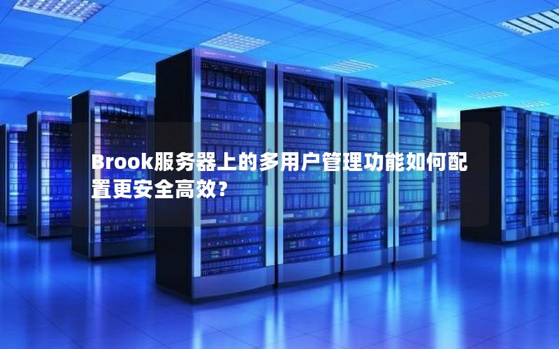 Brook服务器上的多用户管理功能如何配置更安全高效？