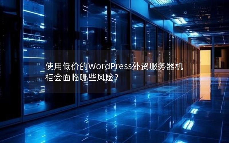 使用低价的WordPress外贸服务器机柜会面临哪些风险？