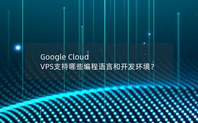 Google Cloud VPS支持哪些编程语言和开发环境？